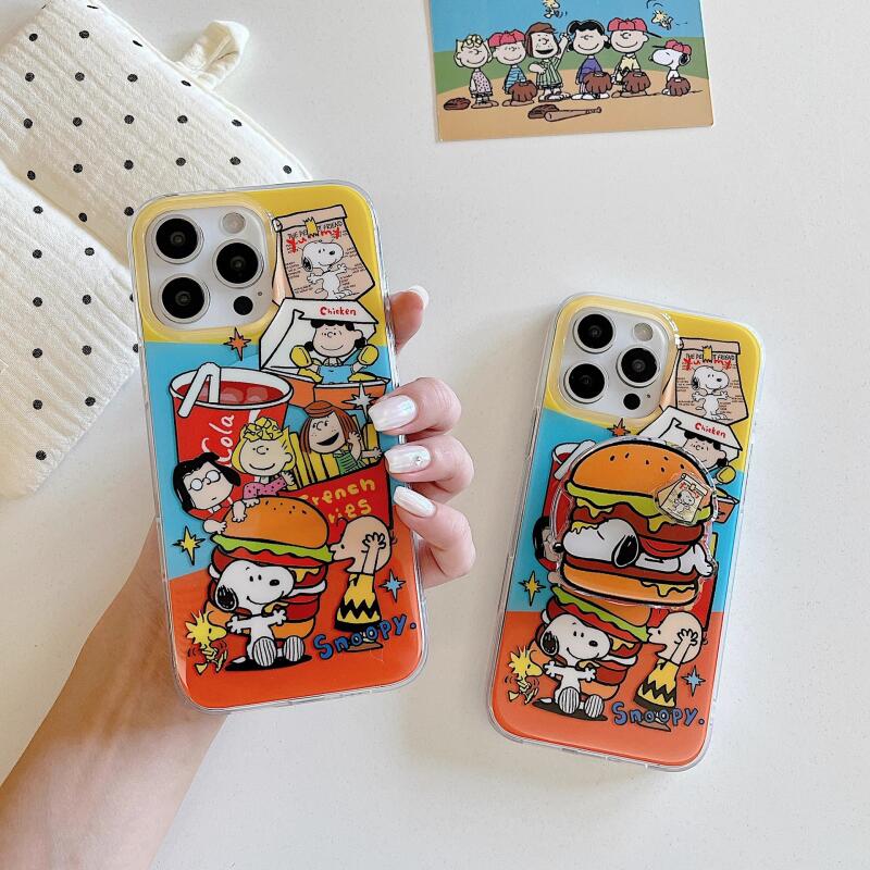 Phone Accessories Box Set - Snoopy Cartoon Magnetic Kickstand Phone Case