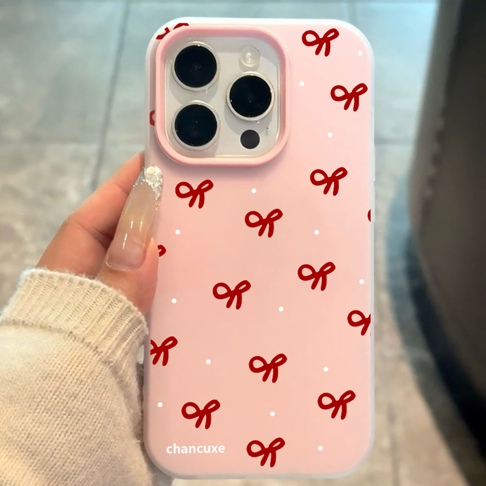 Phone Accessories For Girls - Minimalist Bow Girl INS Phone Case