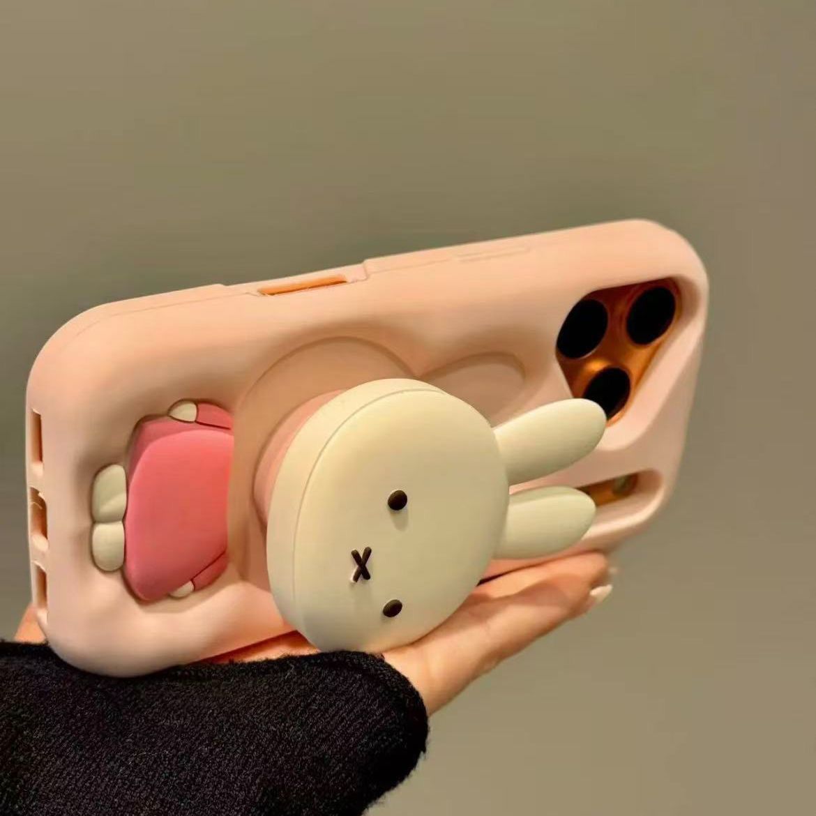 Phone Accessories Box Set - Cartoon Three-dimensional Miffy Bracket Mobile Phone