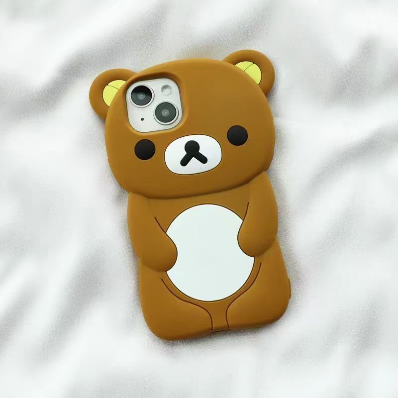 Phone Accessories Box Set - Rilakkuma Silicone Phone Case Cute Cartoon
