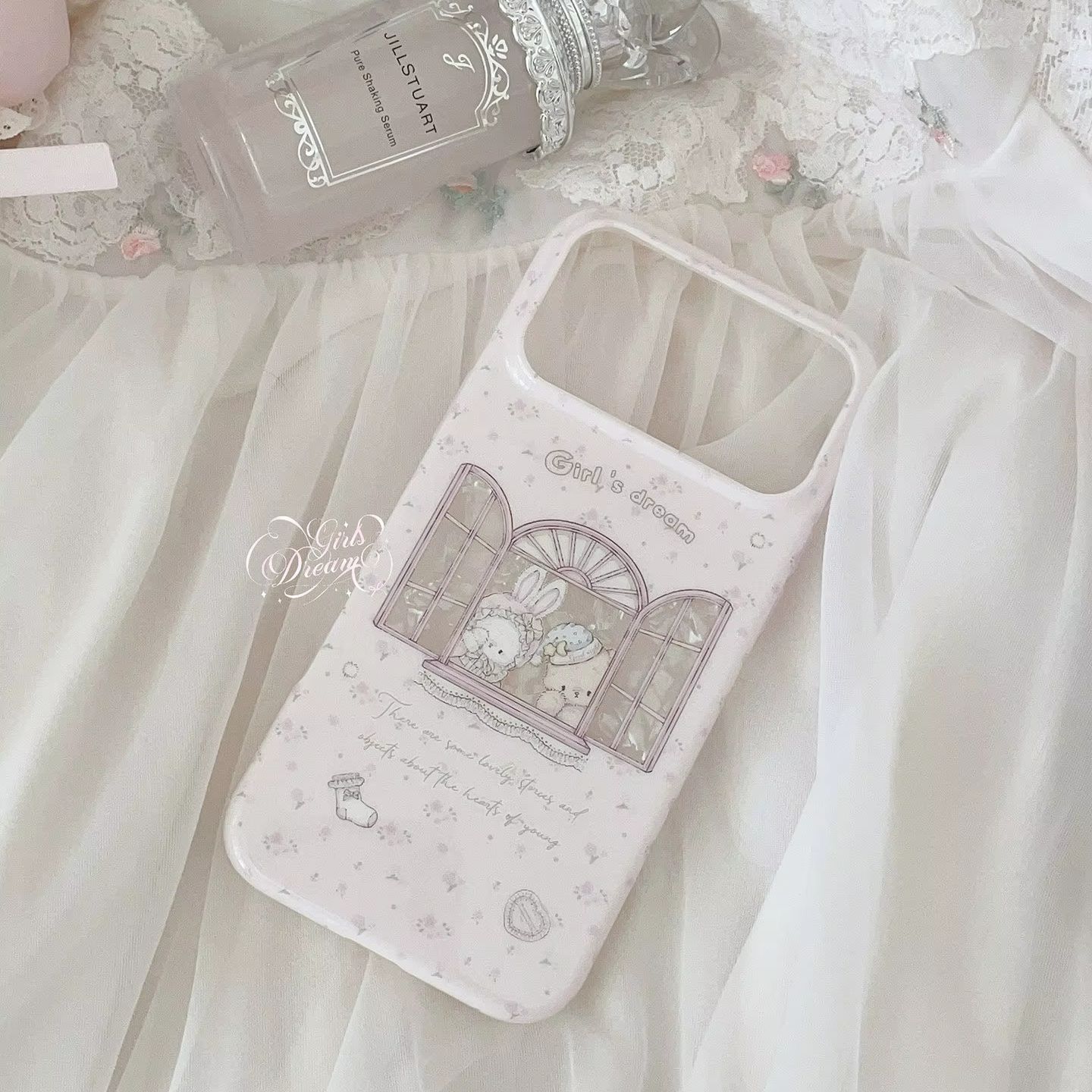 Kawaii Bunny Bear Floral Pink  - огляд і ціна Phone Accessories For Girls