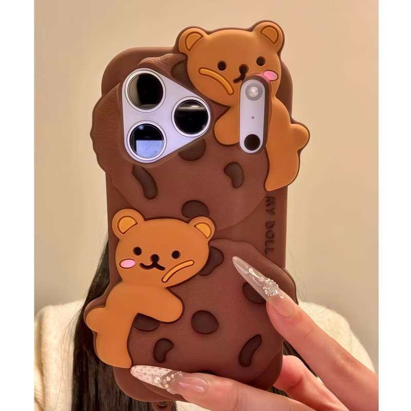 3D Cartoon Kawaii Biscuit Bear - огляд і ціна Phone Accessories For Girls