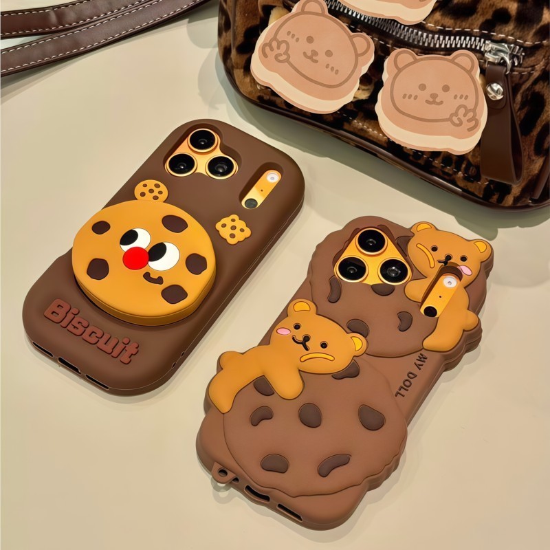 3D Cartoon Kawaii Biscuit Bear - огляд і ціна Phone Accessories For Girls