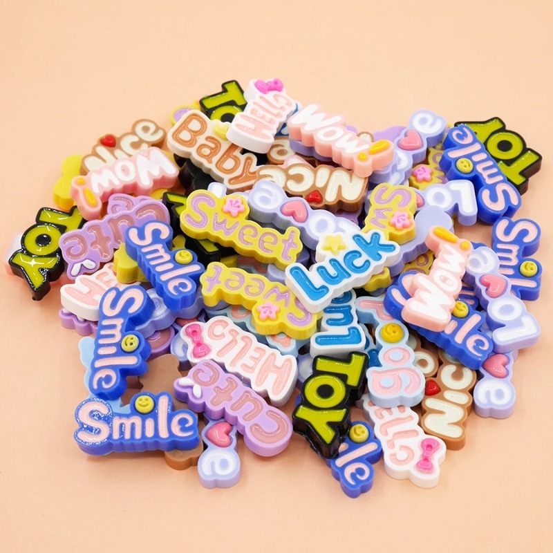 10Pcs Cute Flat Back Wow Luck  - огляд і ціна Phone Accessories Baby