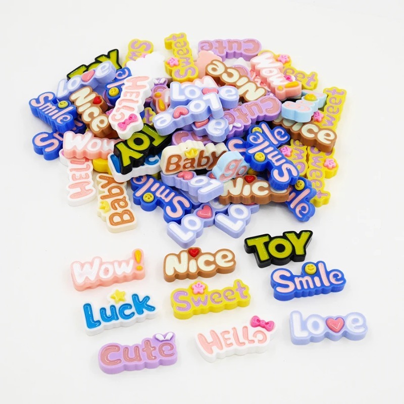10Pcs Cute Flat Back Wow Luck  - огляд і ціна Phone Accessories Baby