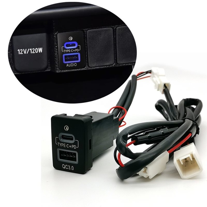 QC3.0 USB TYPE-C PD Blue Light - огляд і ціна Phone Accessories Types